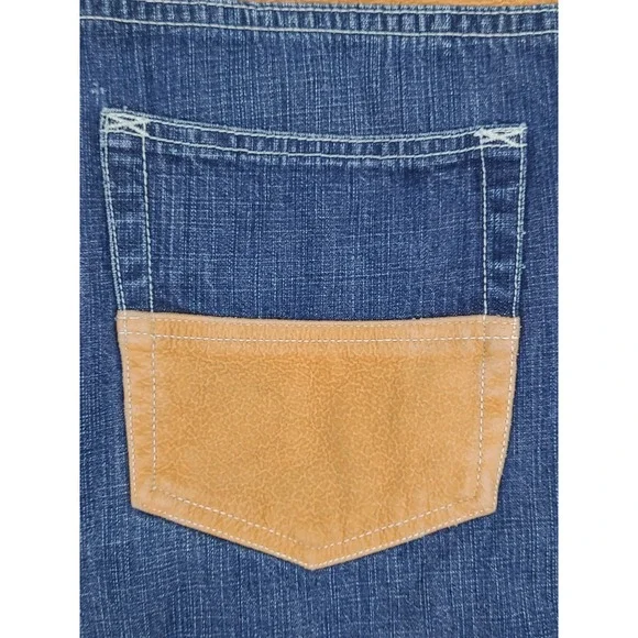 Vintage MU KA Baggy Hip Hop 90 Y2K Blue Jeans Mens 34X31 - Picture 4 of 16